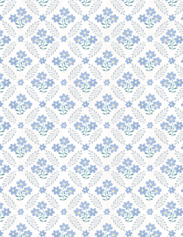 Morning Blooms Floral Grid Cream/Multi