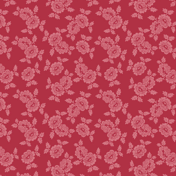Blushing Blooms Dotted Floral - Dark Pink
