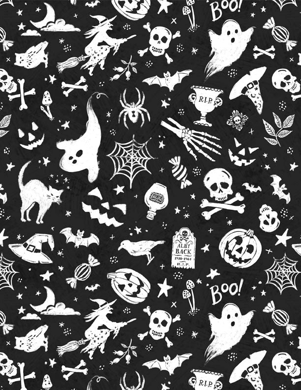 Midnight Hauntings Collage Black