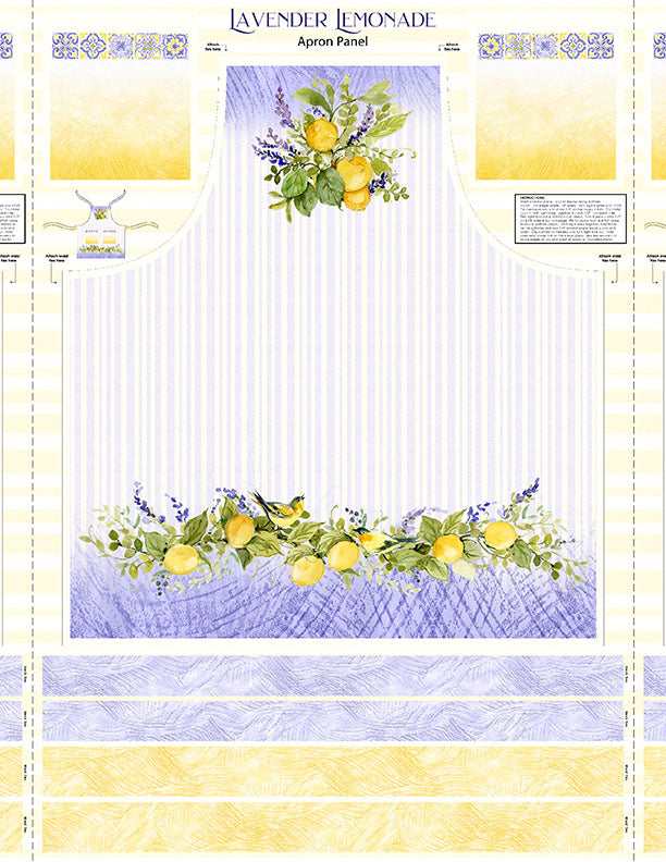Lavender Lemonade Apron Panel
