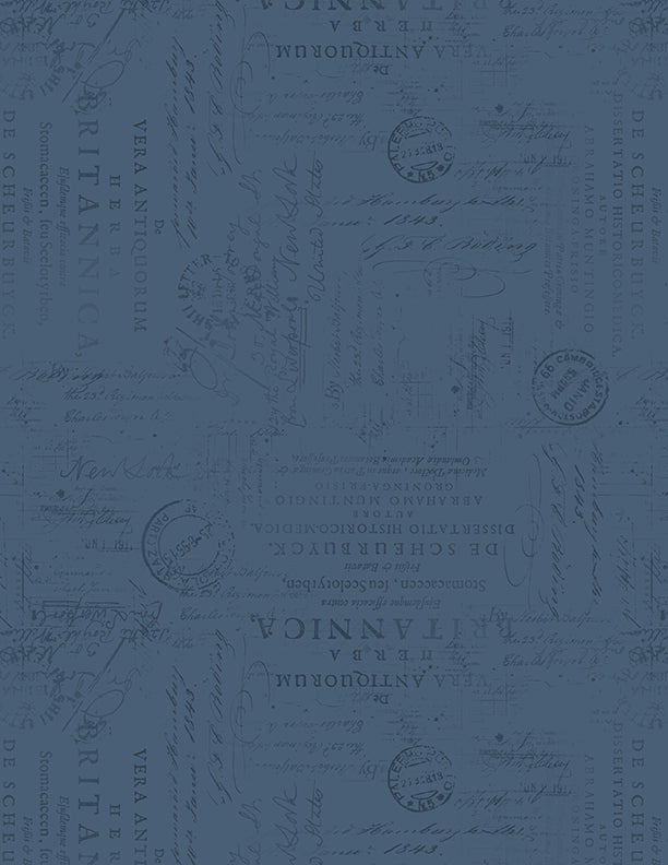 Garden Grace Script Texture Navy