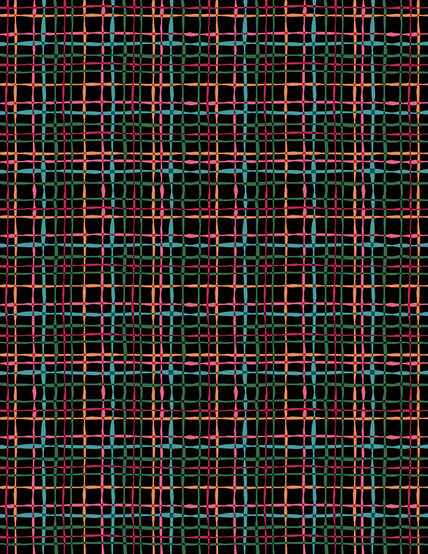 Floral Party Plaid Multi/Black