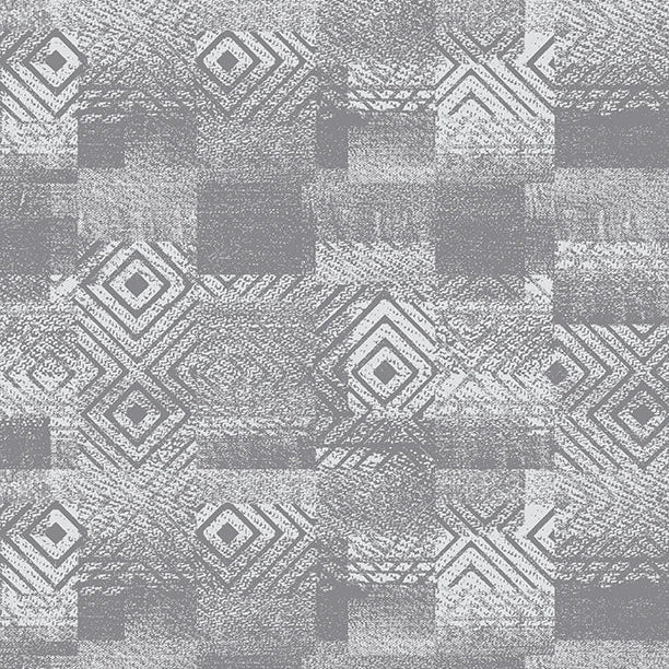 Lake Retreat Diamond Patchwork Texture Cream/Gray
