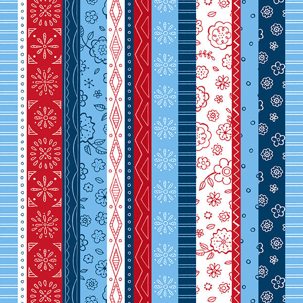 Colors of Summer Multi Ticking Stripe