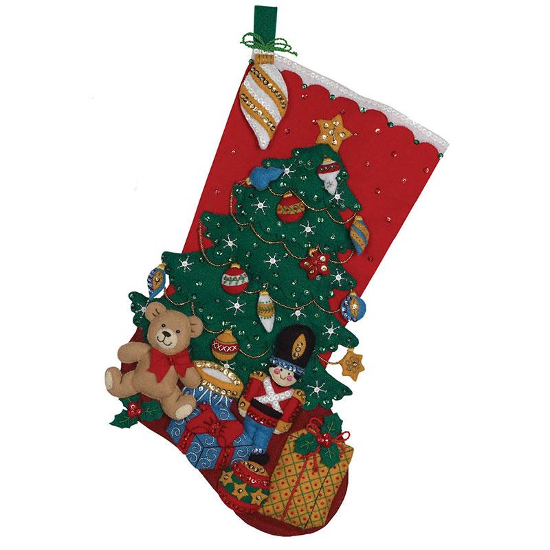 Felt Stocking Under The Tree Kit