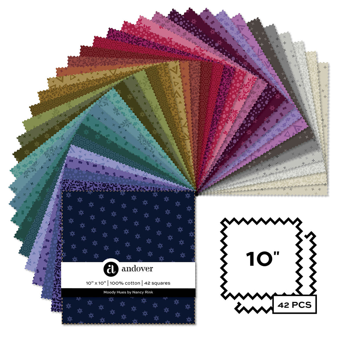 Moody Hues - 10 Inch Square - 42 Cuts
