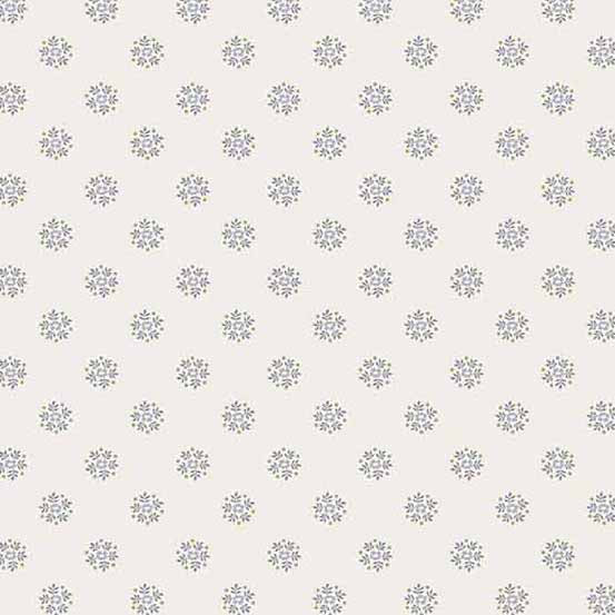 Petit Point Flower Circles Gray