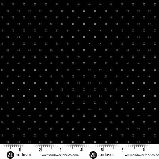 Century Black on Black II by Andover Fabrics Iron Cross