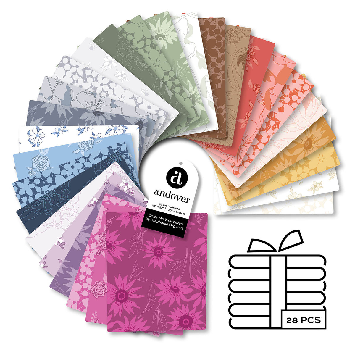 Color Me Whispered by Stephanie Organes - Fat Quarter Bundle - 28 Cuts