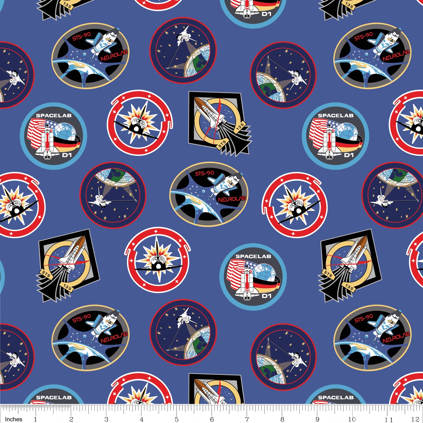 NASA Badges Blue