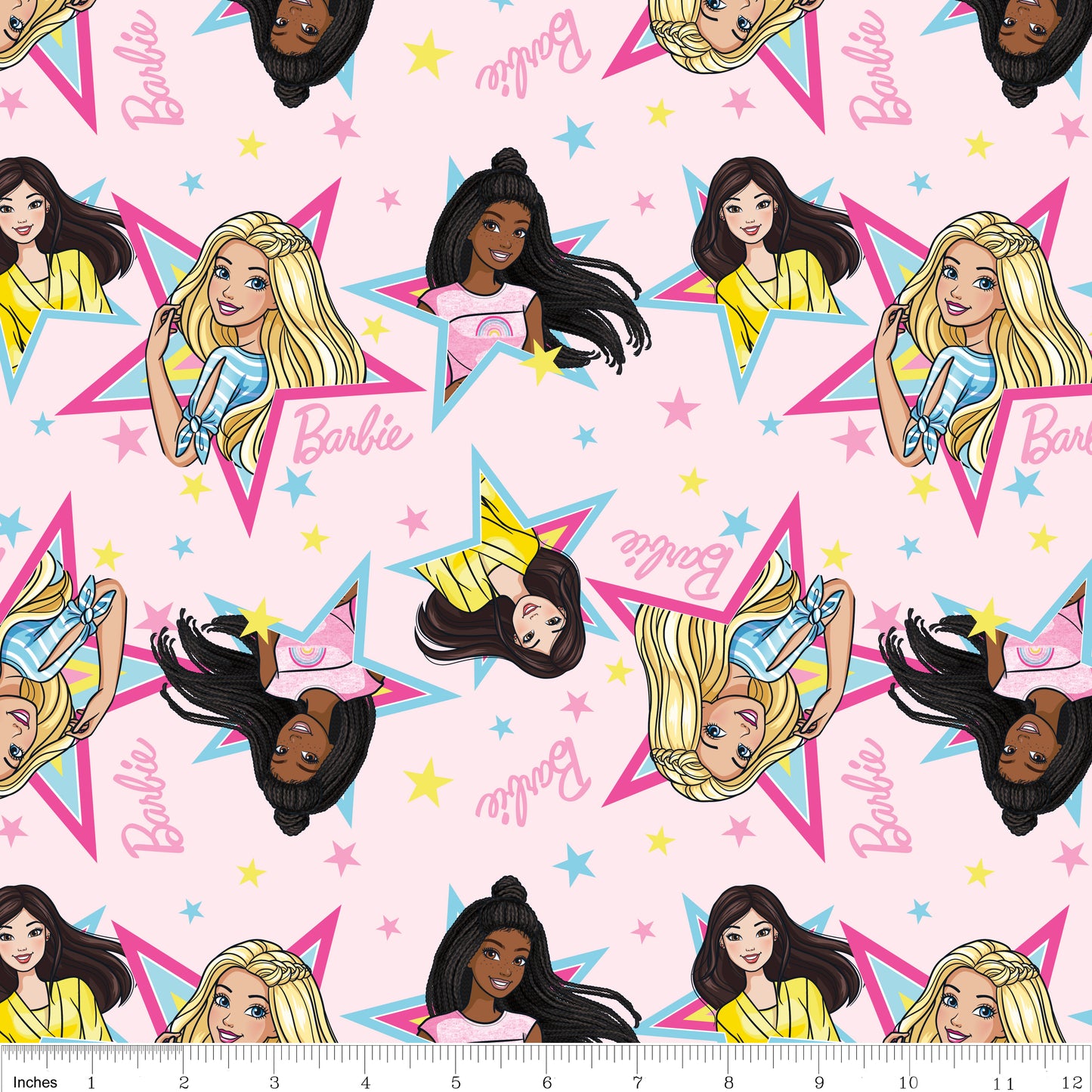 Barbie and Friends Stars Fat Quarter - Craft Fabric