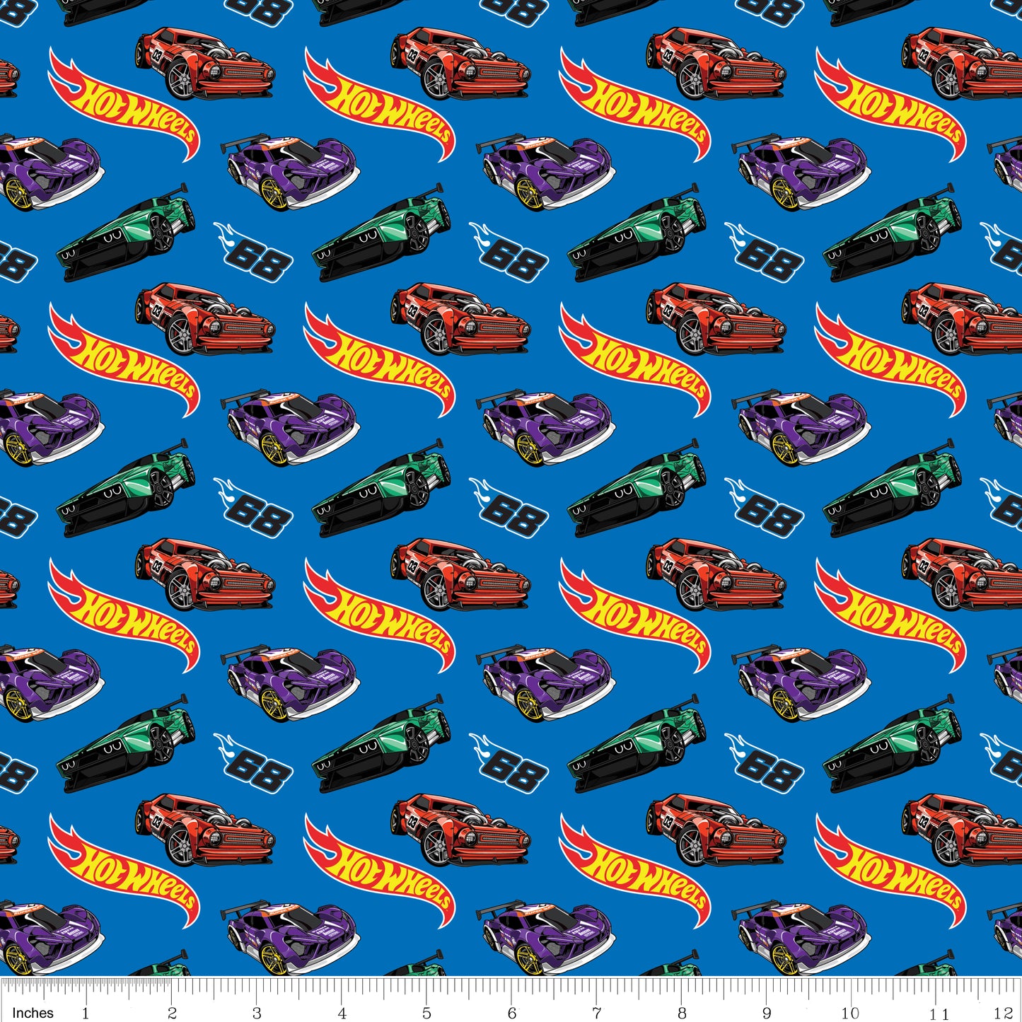 Hot Wheels Car Stripe Fat Quarter - Craft Fabric