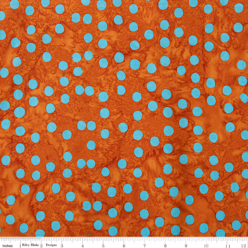 Batiks Elementals Polka Pop Red Fox