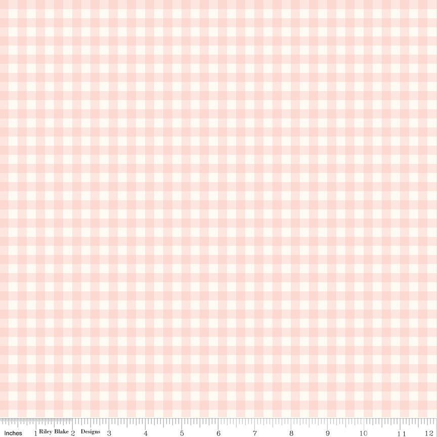 Sweet Pink Gingham Cream