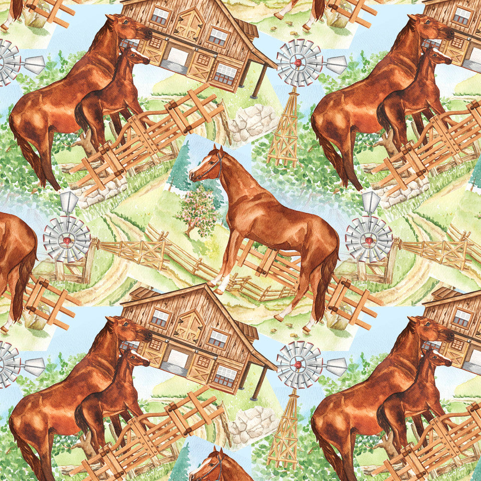 (Craft Fabric) Farm Horse