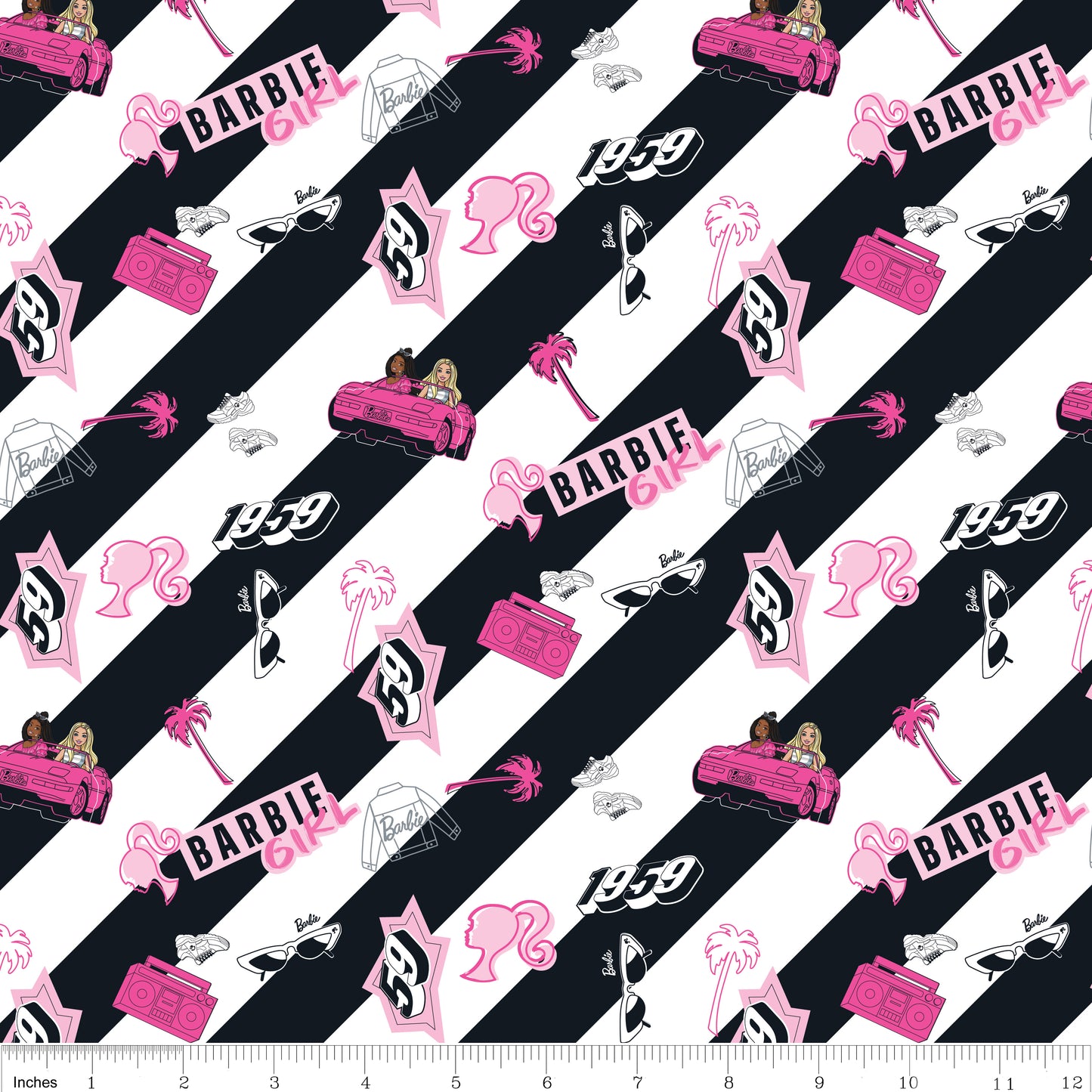 Barbie Dreamhouse Fat Quarter Bundle - Craft Fabric