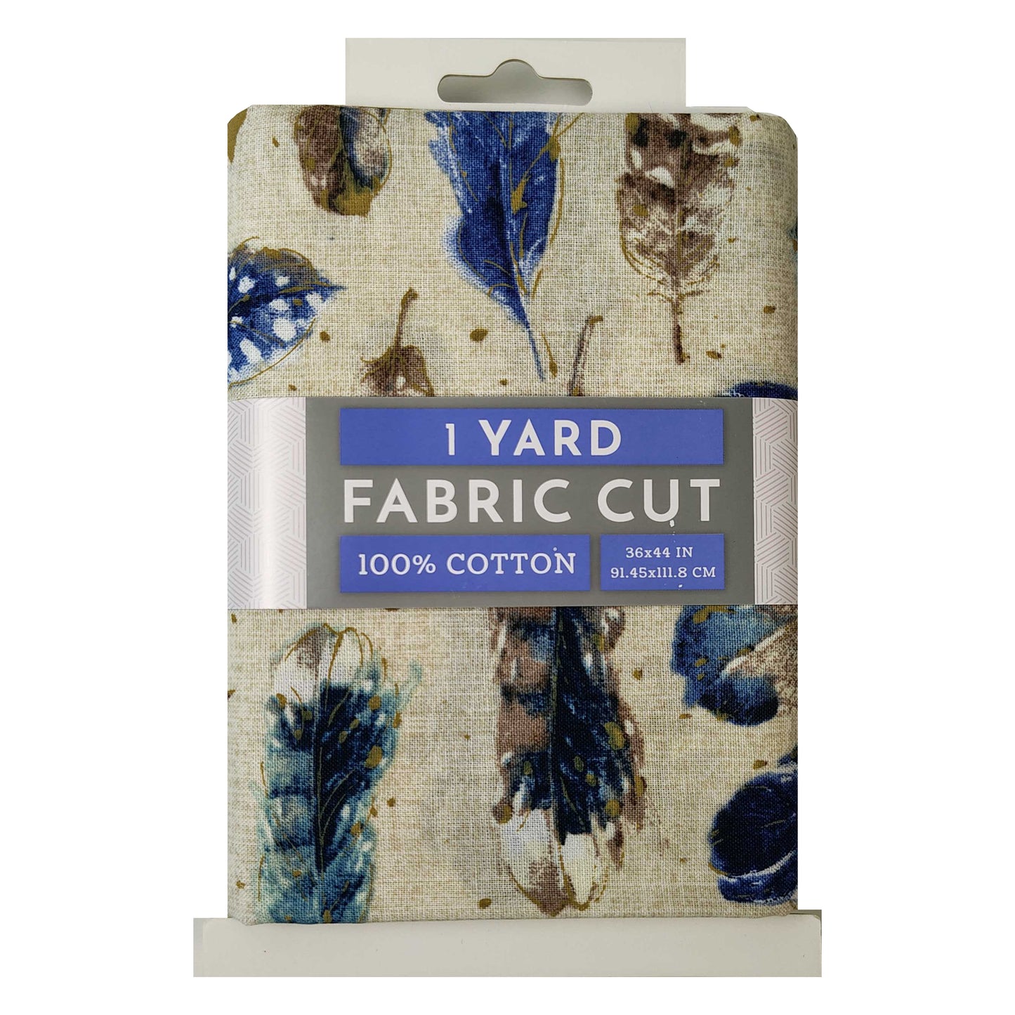 (Craft Fabric Precut) Feathers Cream 1 Yard