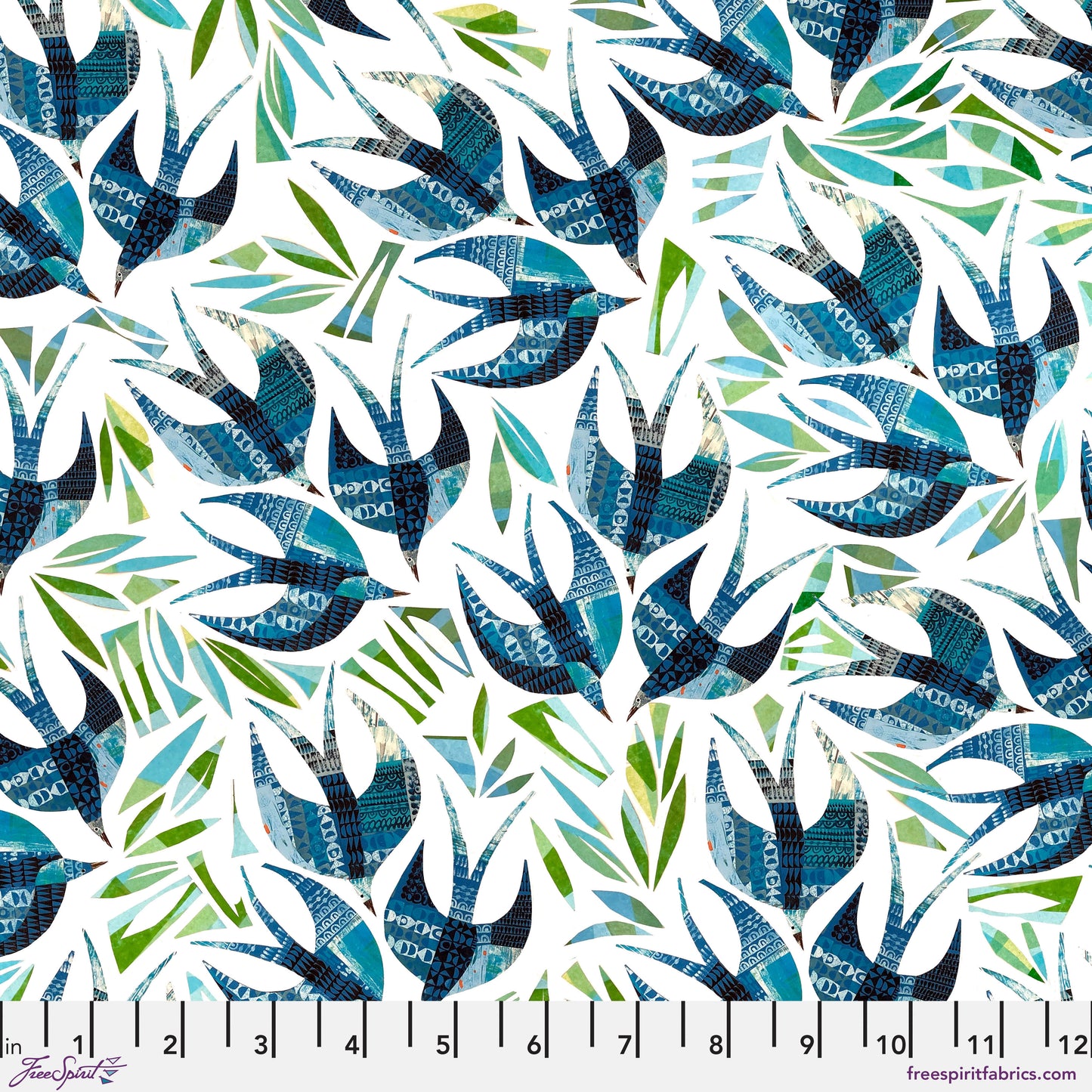 Flying South - Swallows - Blue