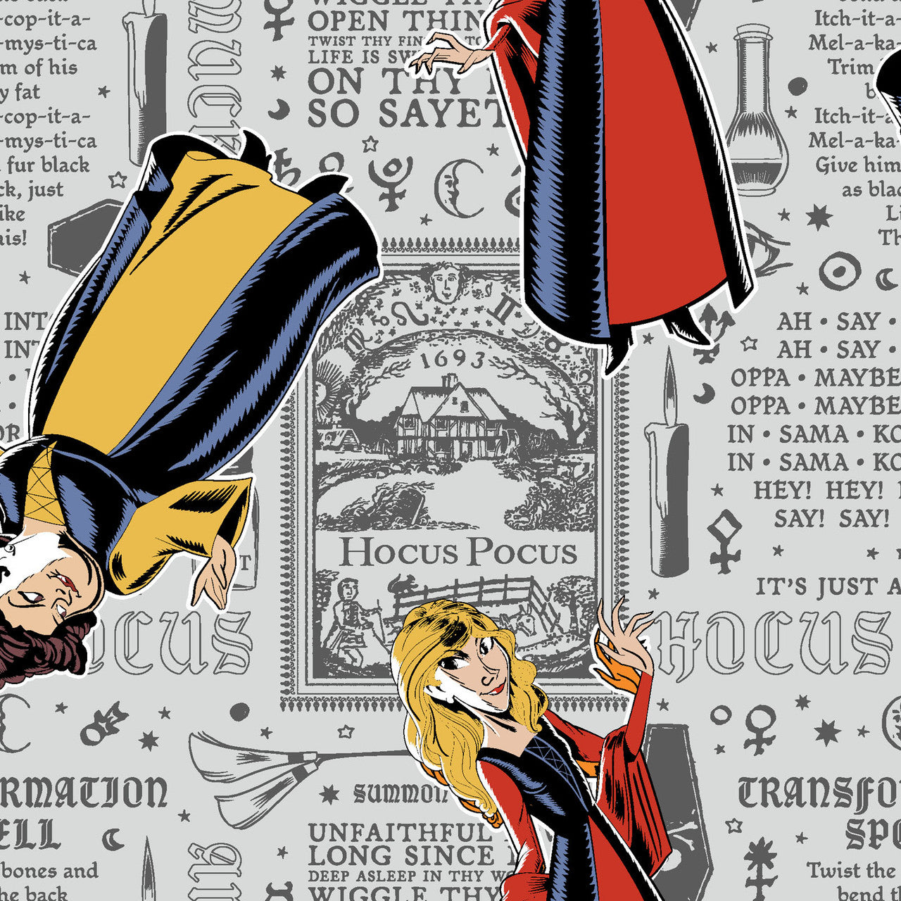 (Craft Fabric) Hocus Pocus Newsprint