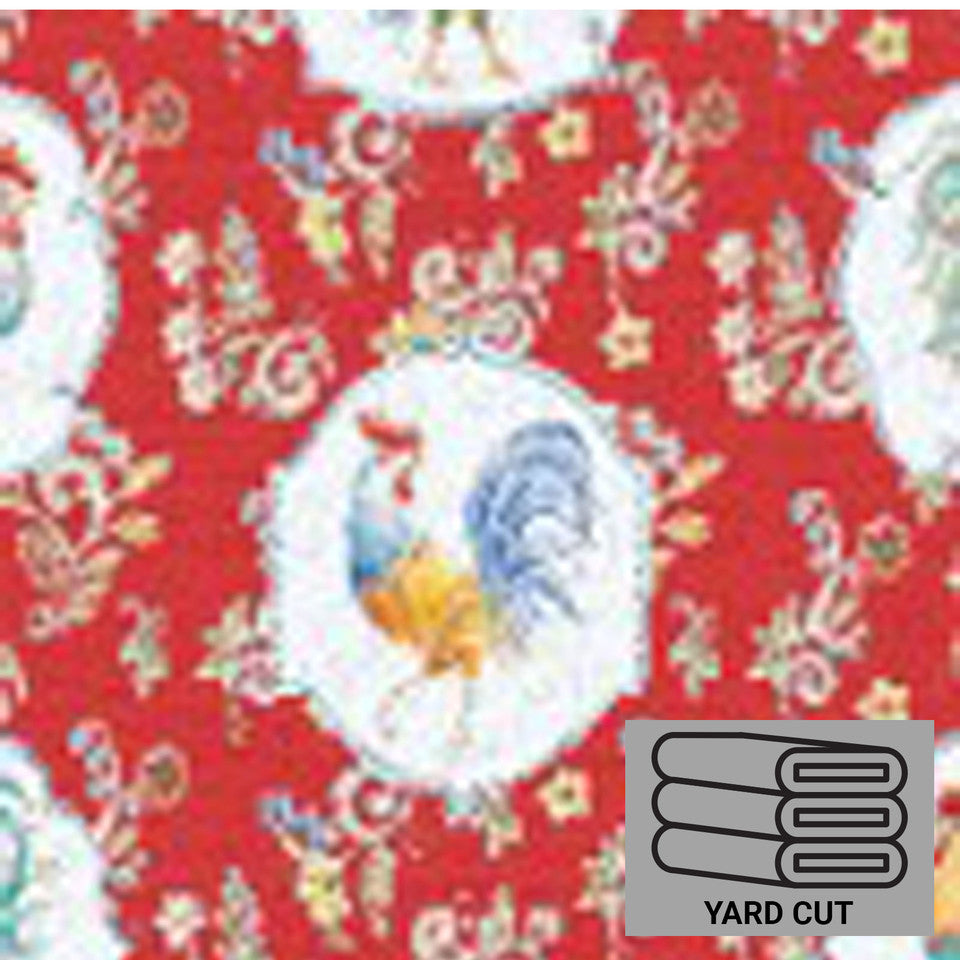 (Craft Fabric Precut) Morning Bloom Rooster