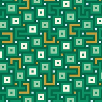 Peace, Love, Pickleball Geo Maze Green