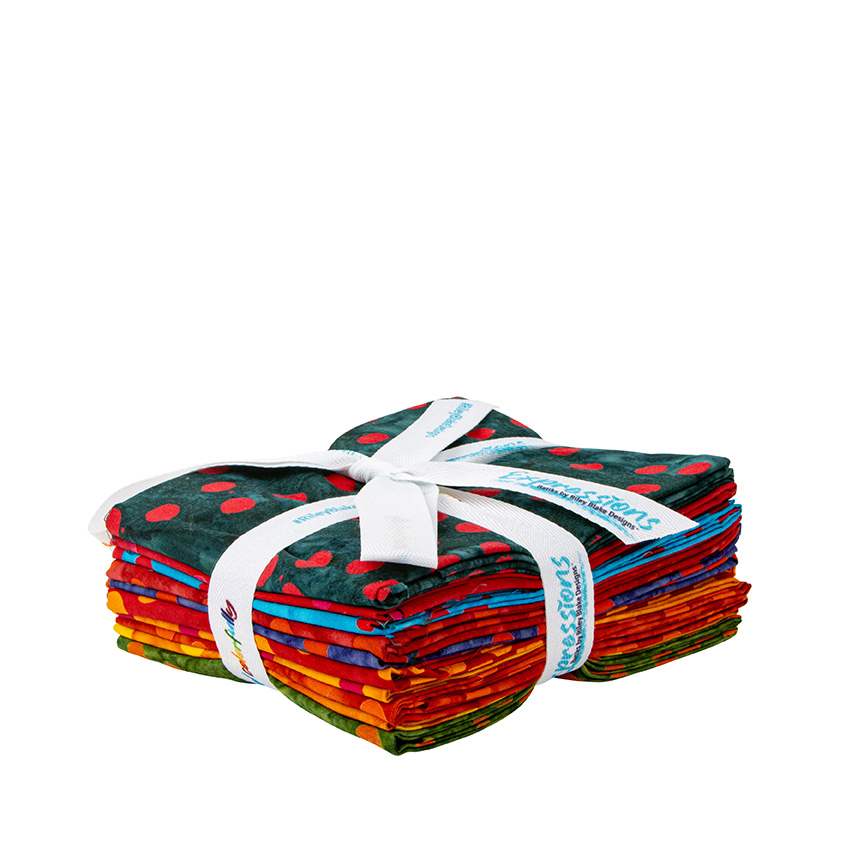 Batiks Elementals Polka Pop Warm Fat Quarter Bundle B