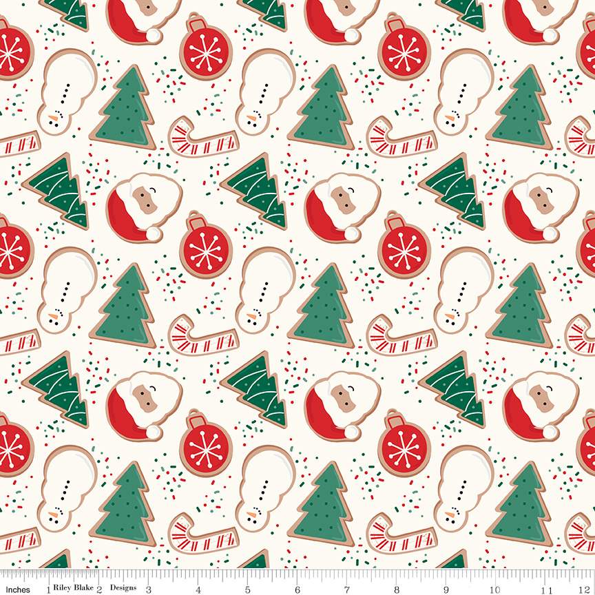 Flannel Christmas Cookies Cream