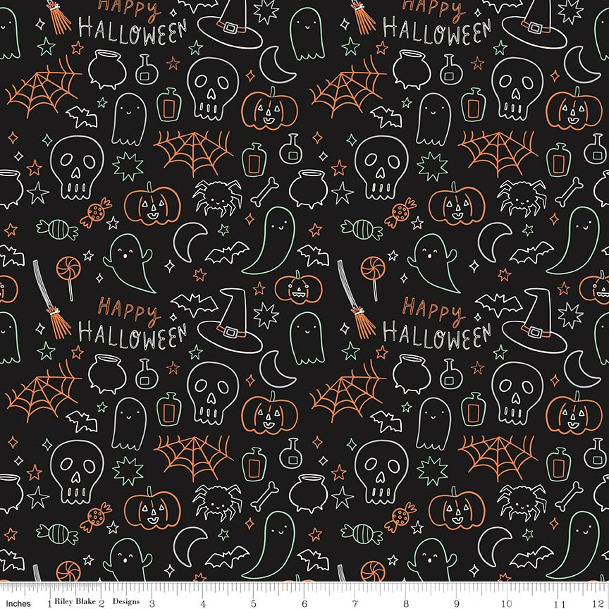 Frank and Friends Halloween Icons Black