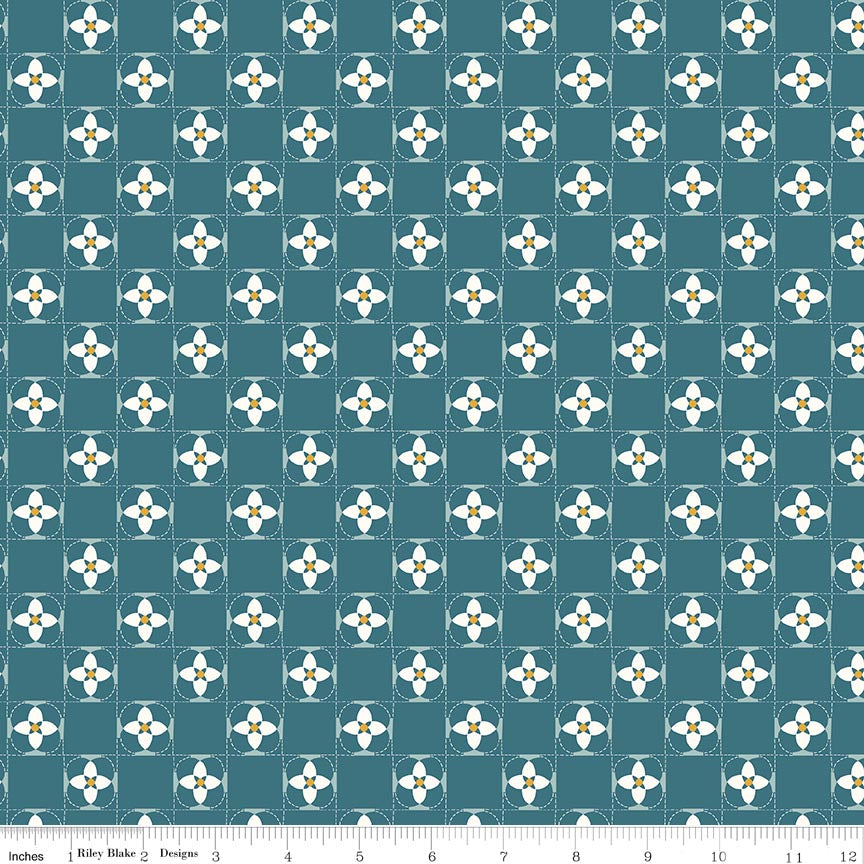Utah Quilt Squares Teal