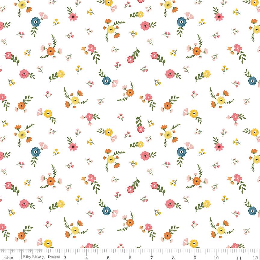 Gone Glamping Flowers White