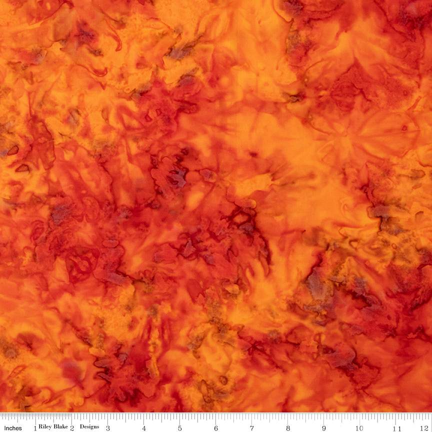 Batiks Elementals Color Play Mottled Sunset