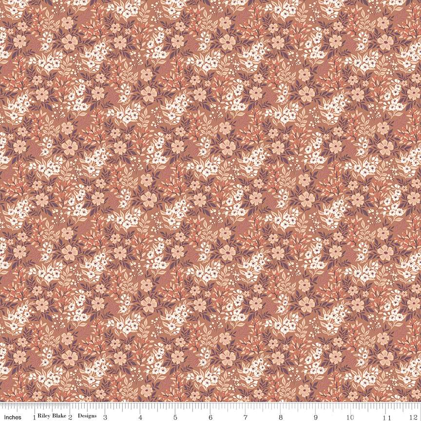 Evening on the Prairie Ditsy Floral Umber