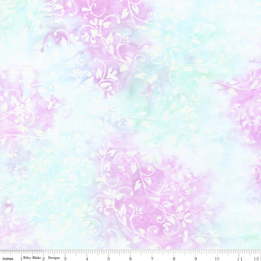Batiks Elementals Candy Coated Lilac Mint