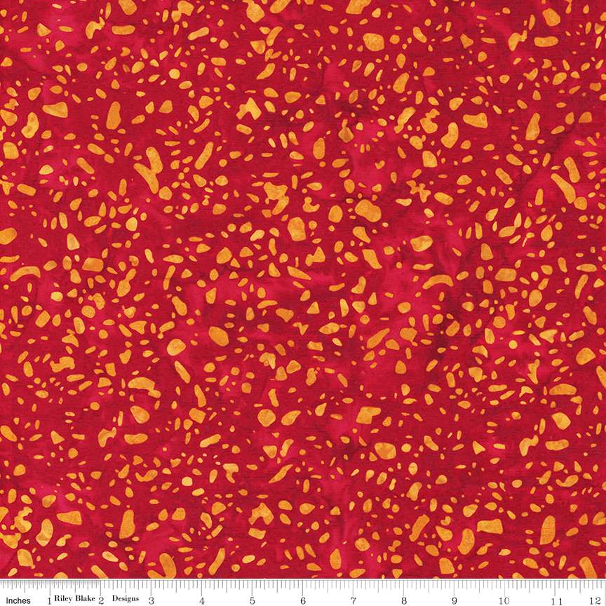 Batiks Elementals Terrazzo Red Candy Riot