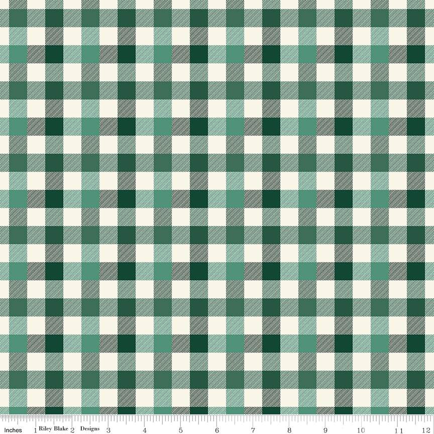 Flannel Old Fashioned Christmas Check Green