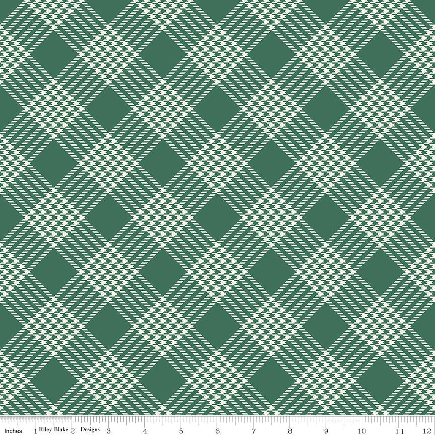 Merry Little Christmas Plaid Green