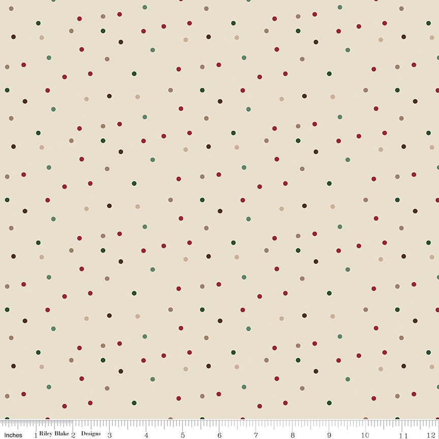Christmas Time Dots Linen
