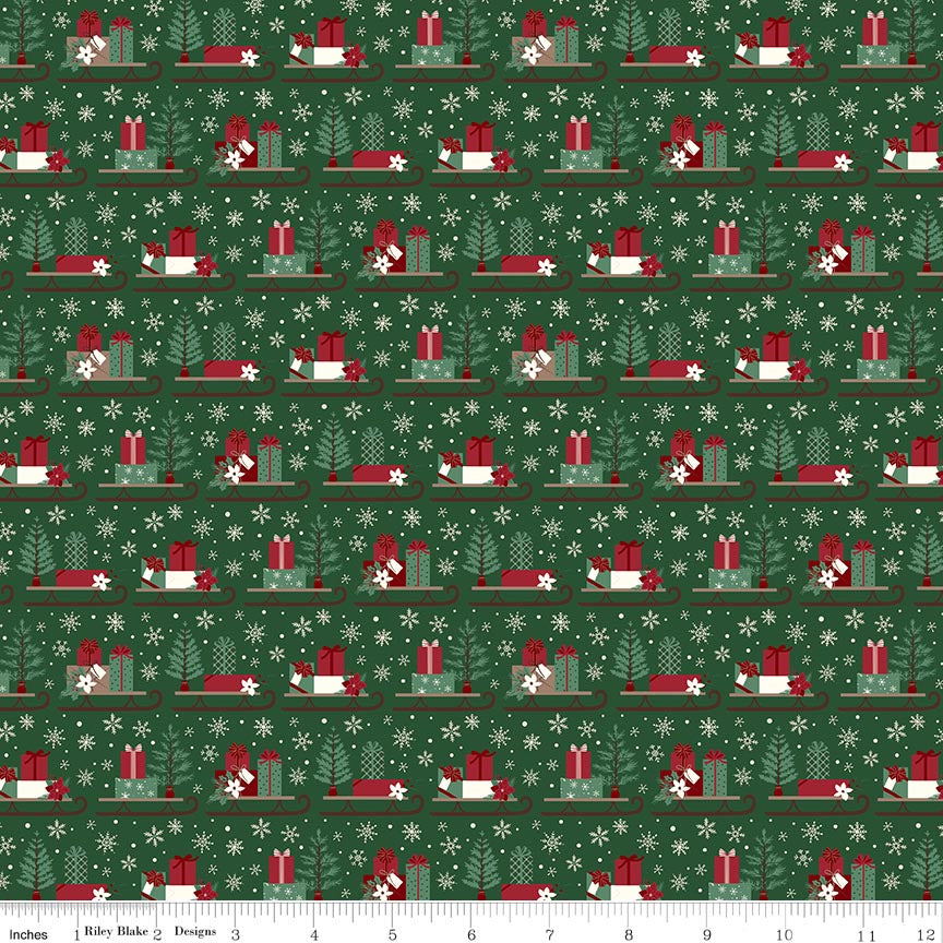 Christmas Time Sleds Forest