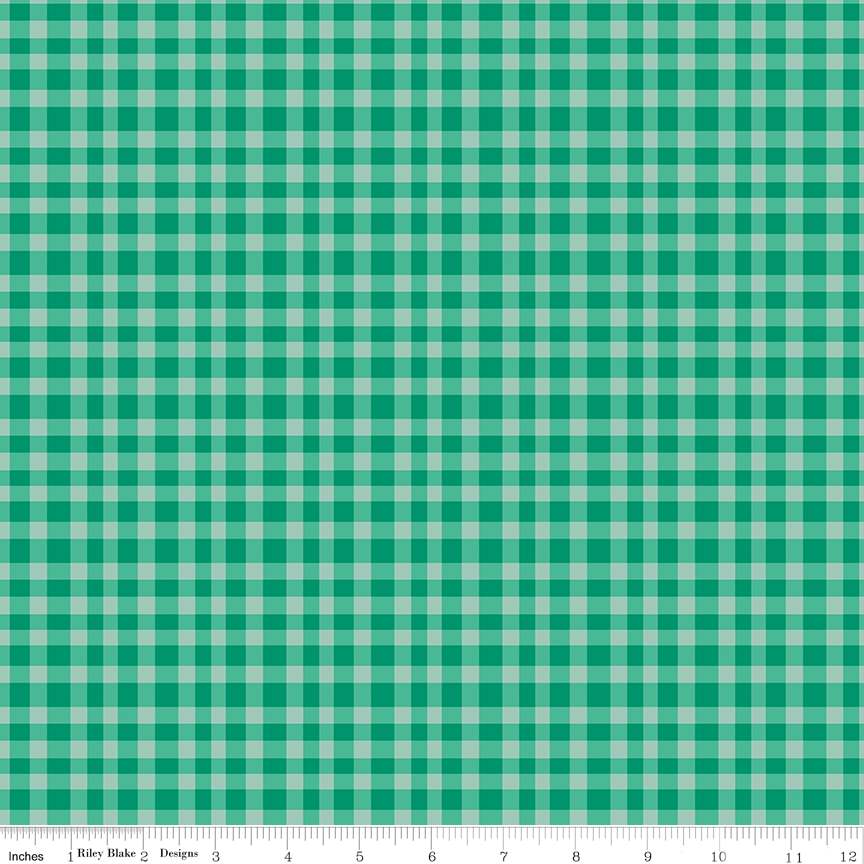 Hand Made Gingham Green