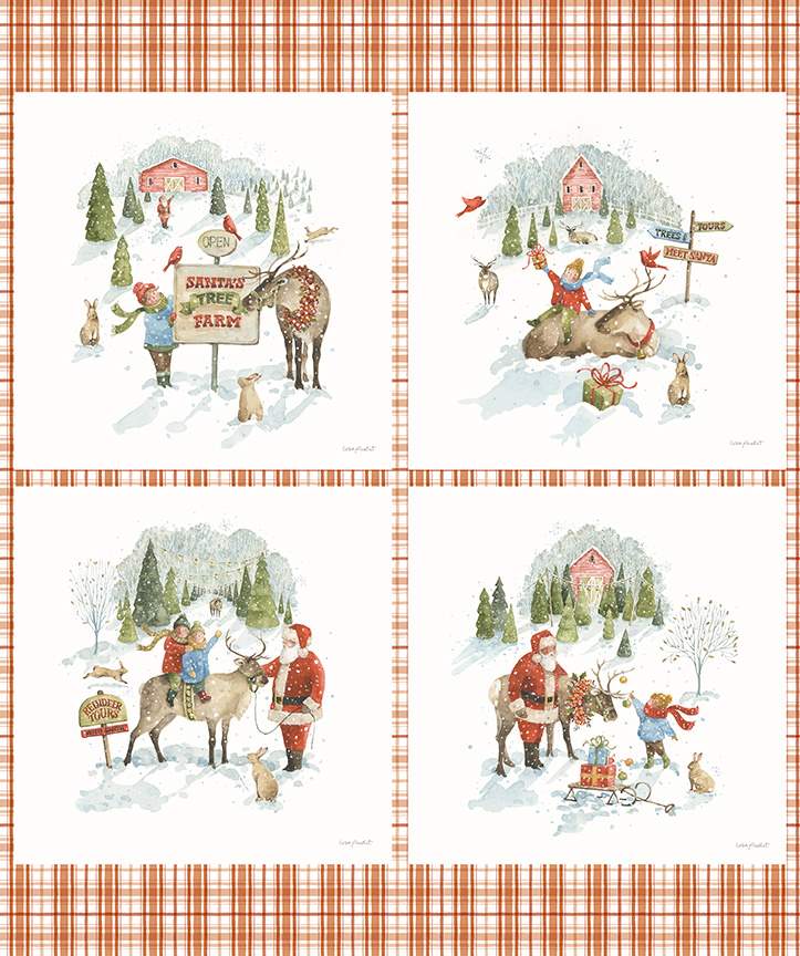 Santa's Tree Farm 35 1/2" x 43" Panel