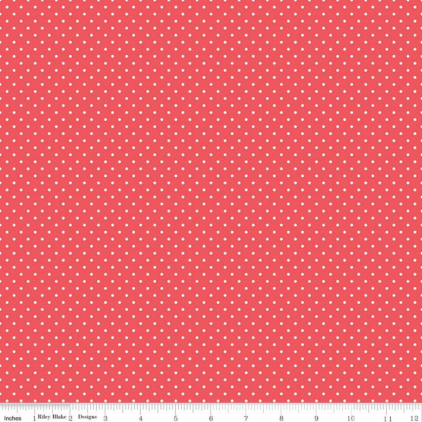 Flannel Swiss Dot Red