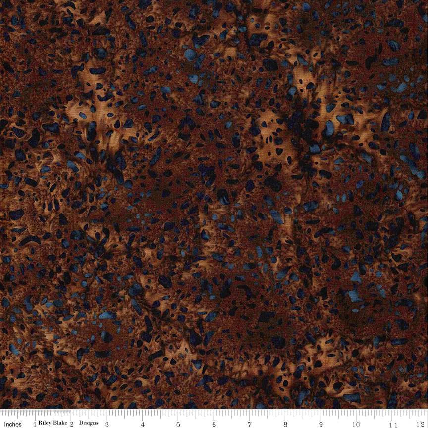 Batiks Elementals Terrazzo Bronze Sea