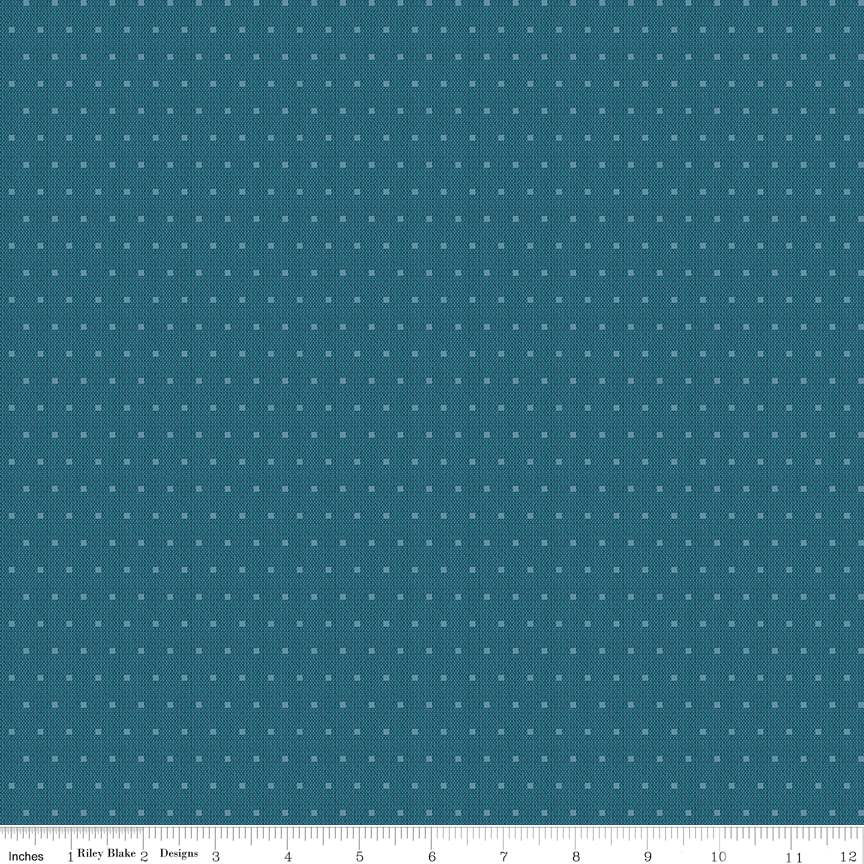 Stitcher's Flannel Dots Blue