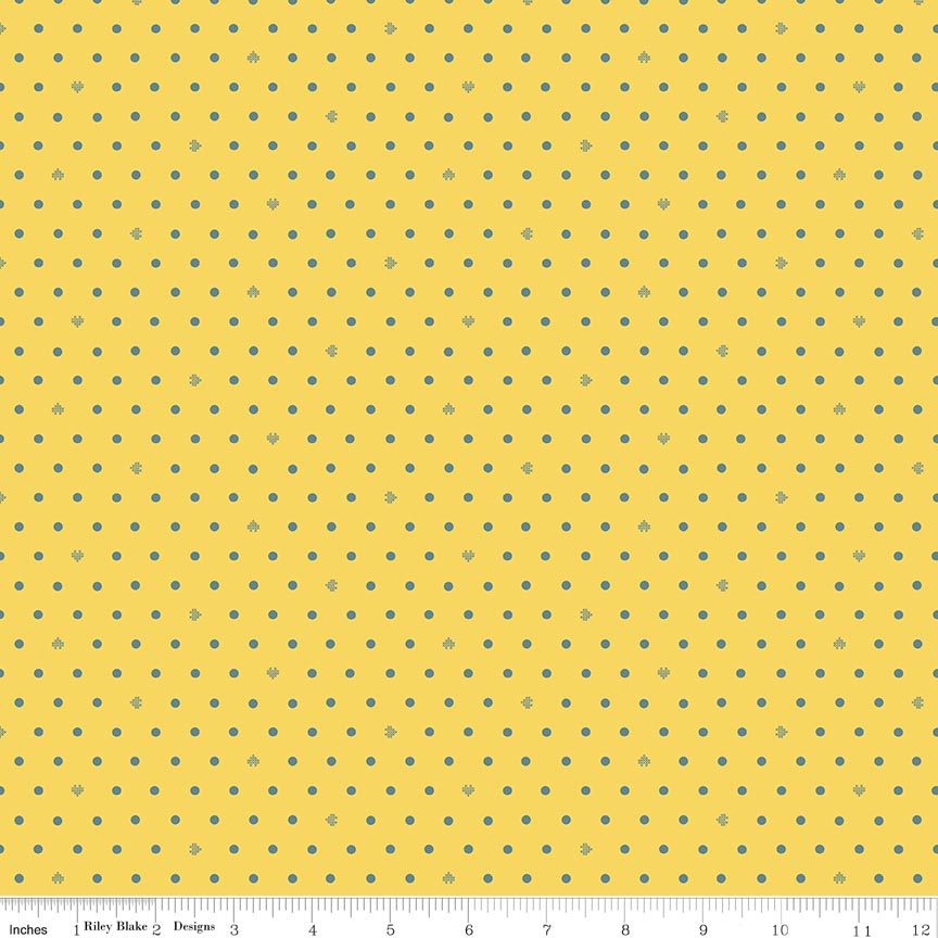 Cotton Nook Dots Yellow