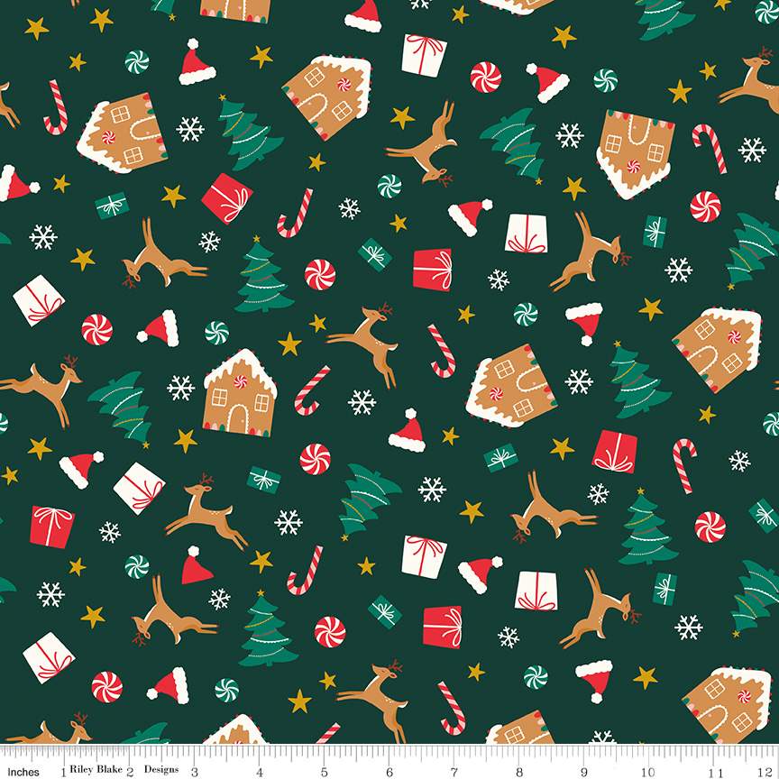 Flannel Christmas Icons Forest