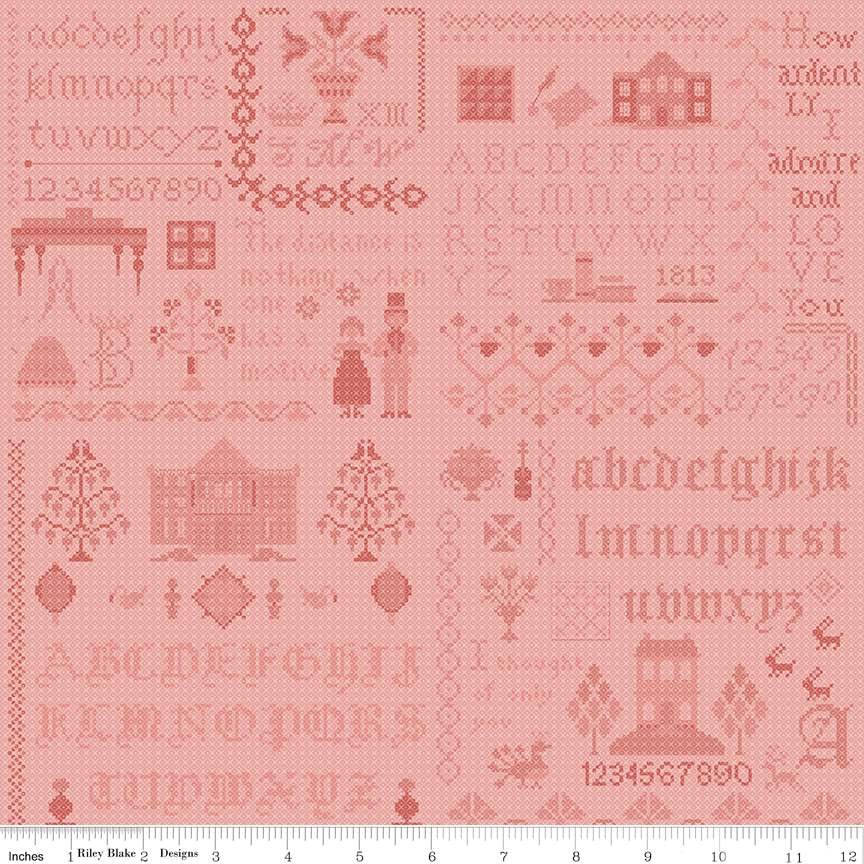 Pride & Prejudice Meryton Sampler Coral
