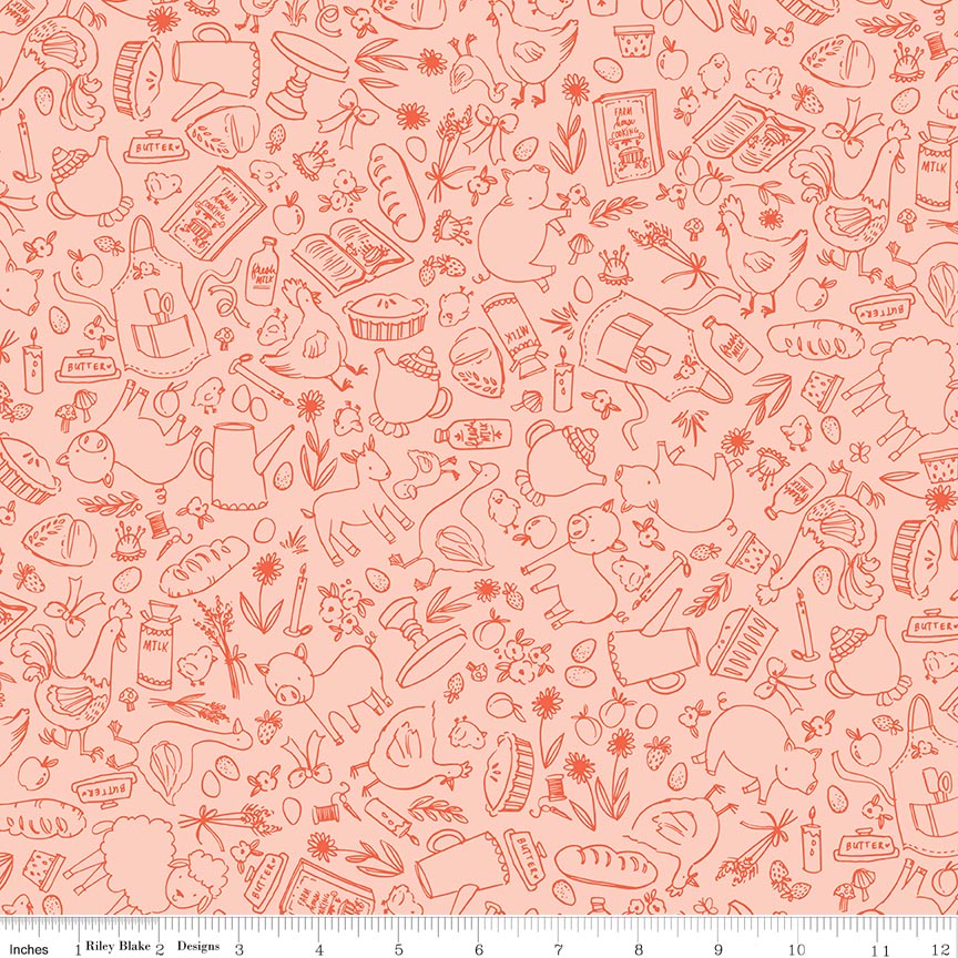 Lil' Farm Friends Farm Outlines Pink