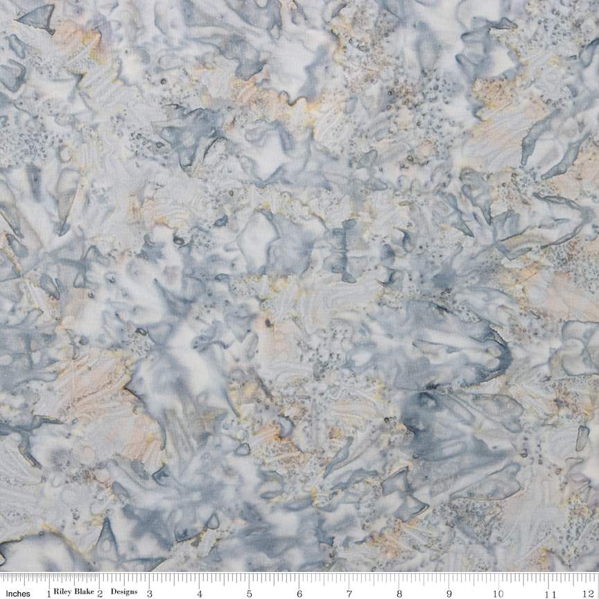 Batiks Elementals Color Play Mottled Frost
