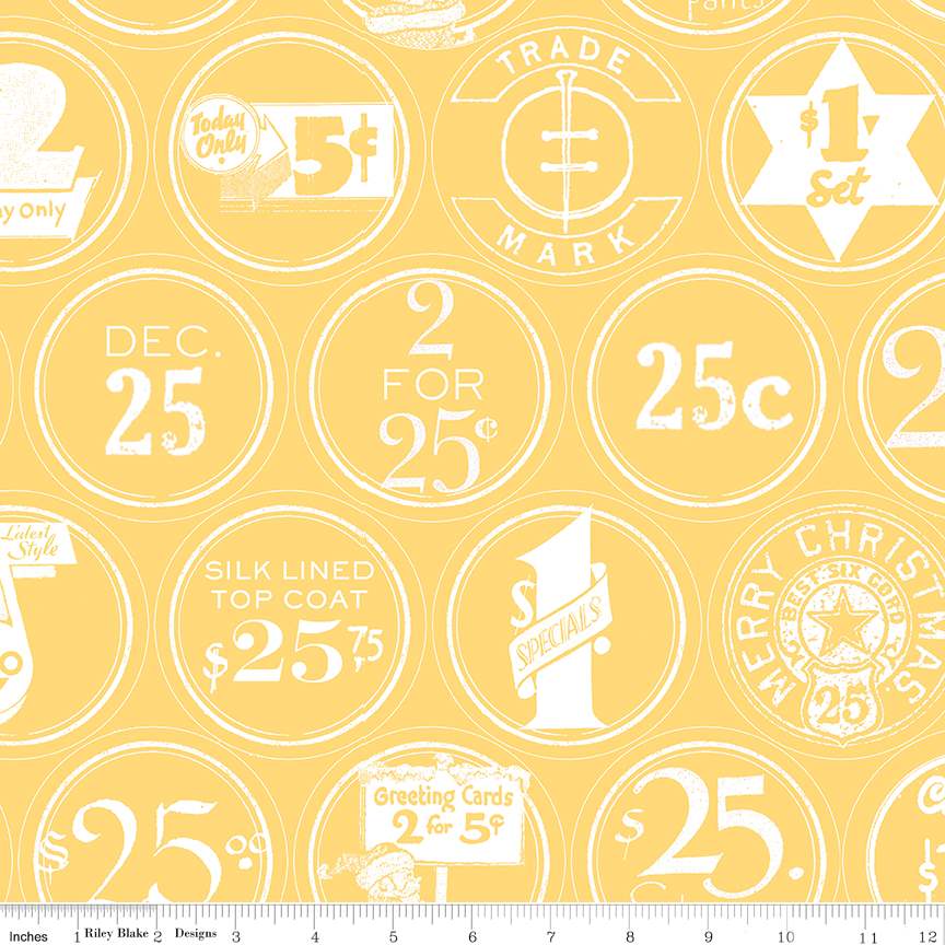 White As Snow Christmas Labels Yellow
