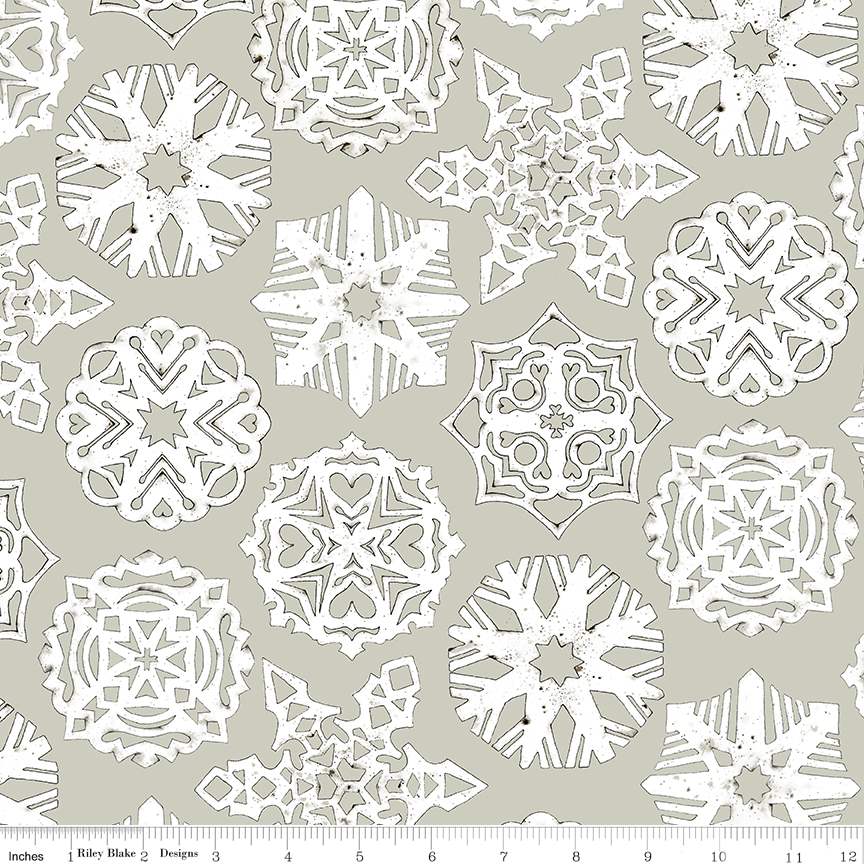 White As Snow Snowflakes Gray